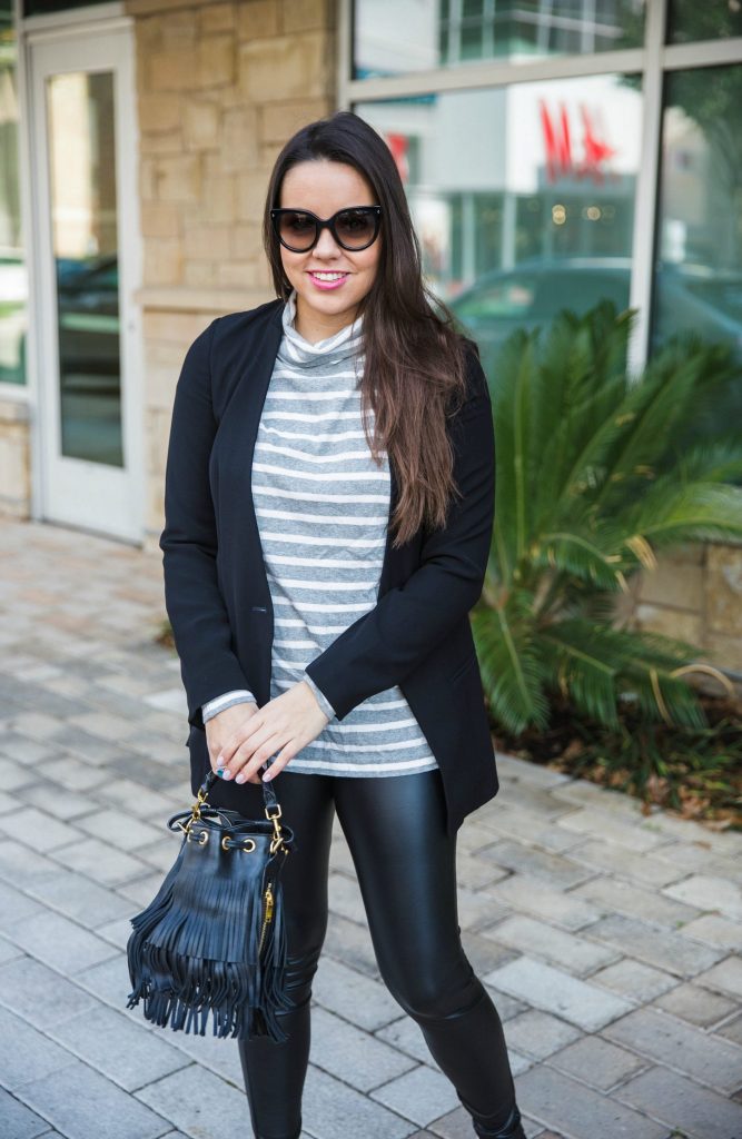 faux leather leggings outfit ideas