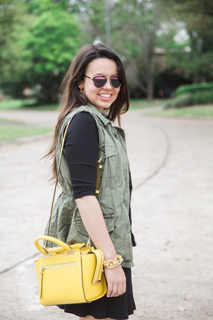 yellow mini tote
