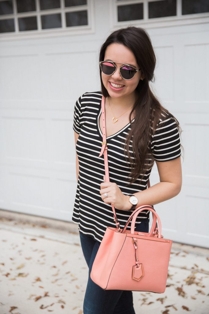 coral pink crossbody satchel