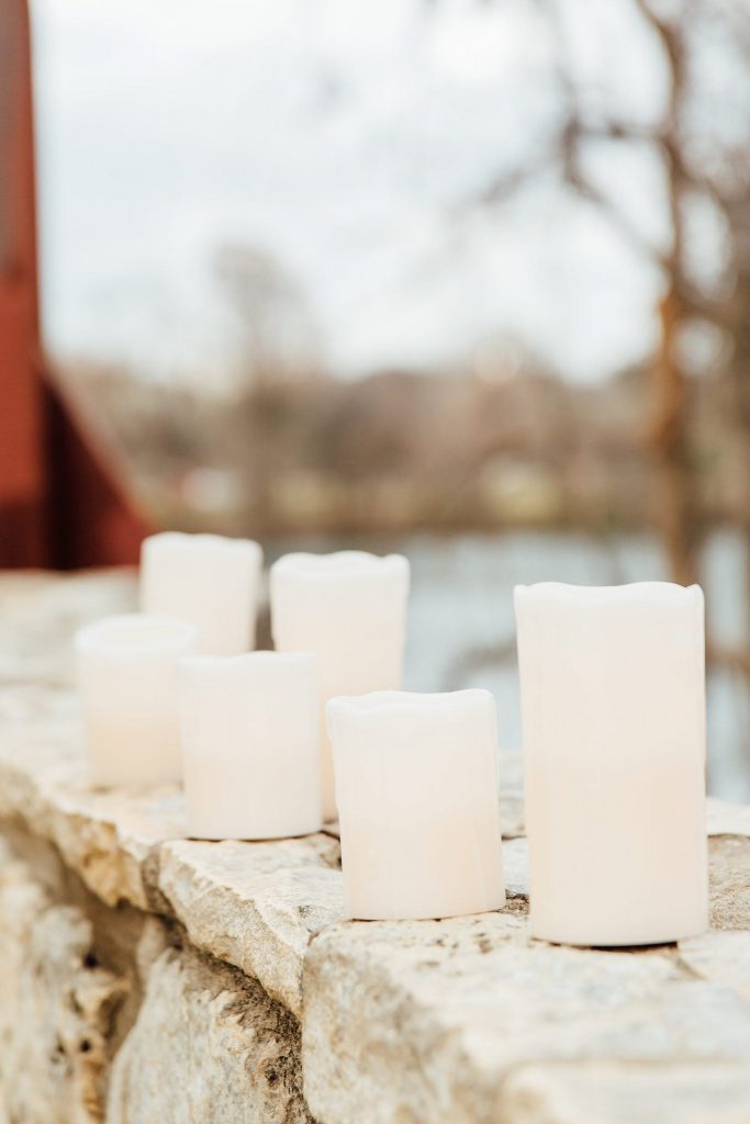 Candles by the water