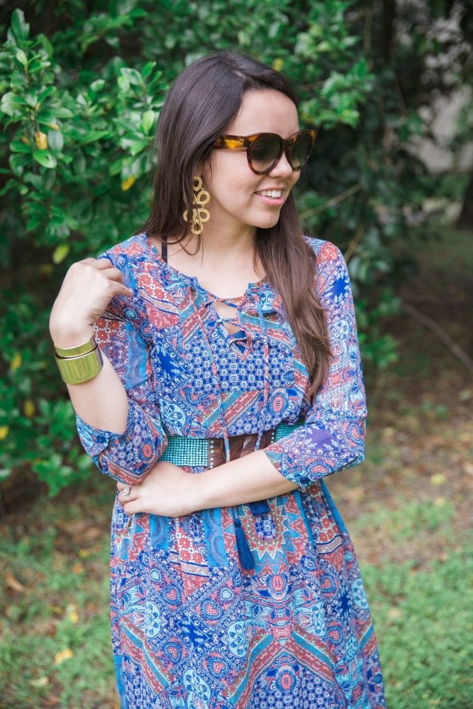 printed maxi dress