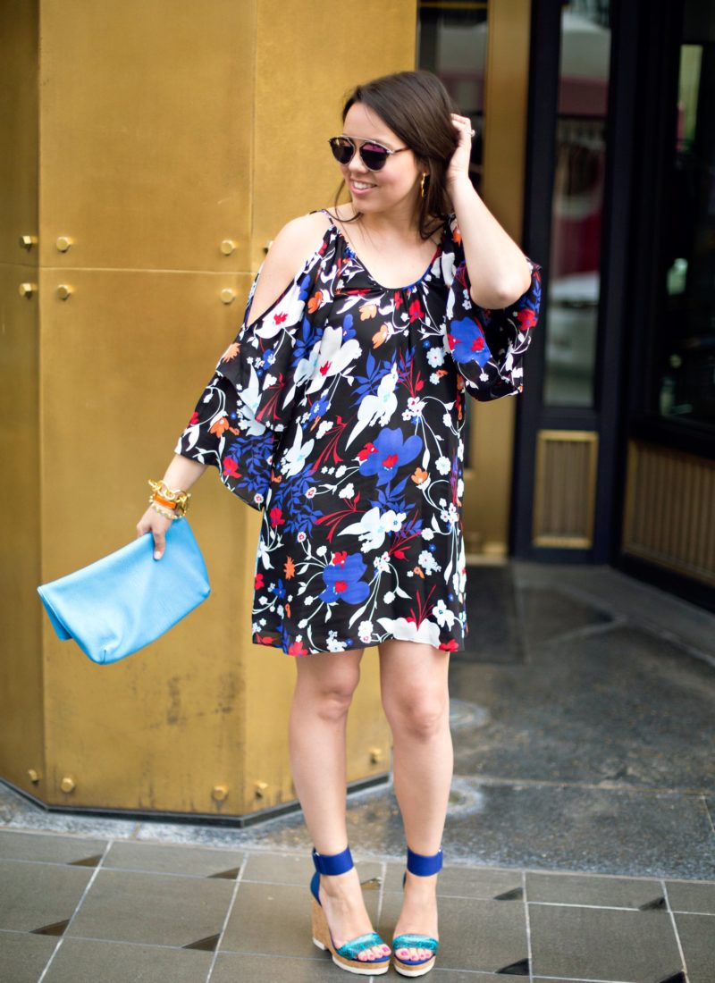 Summer cold shoulder dress