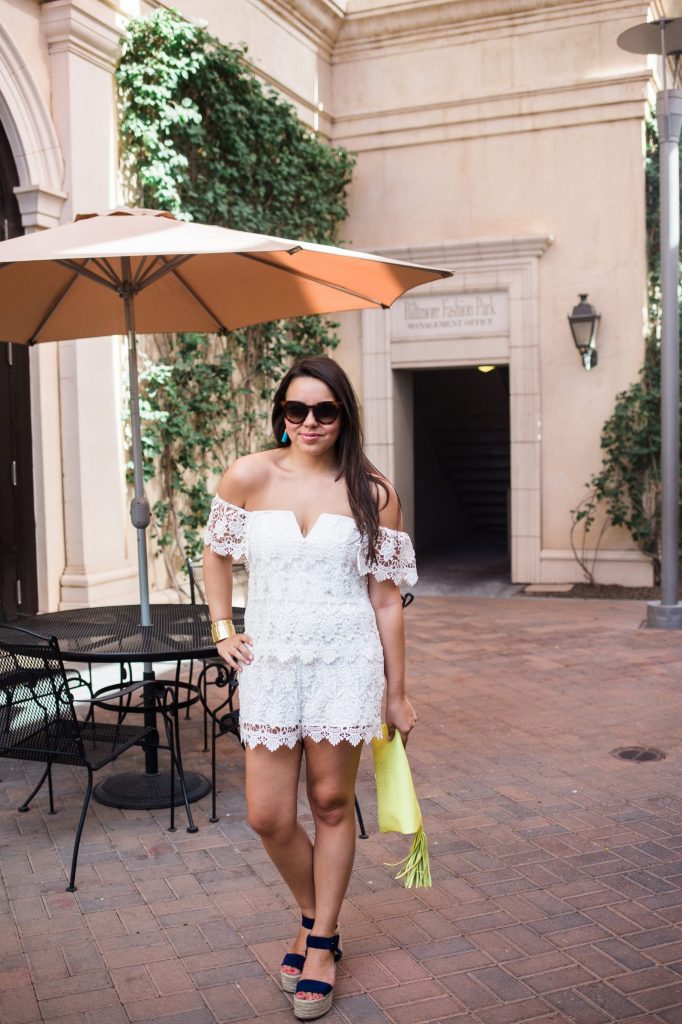 off the shoulder romper