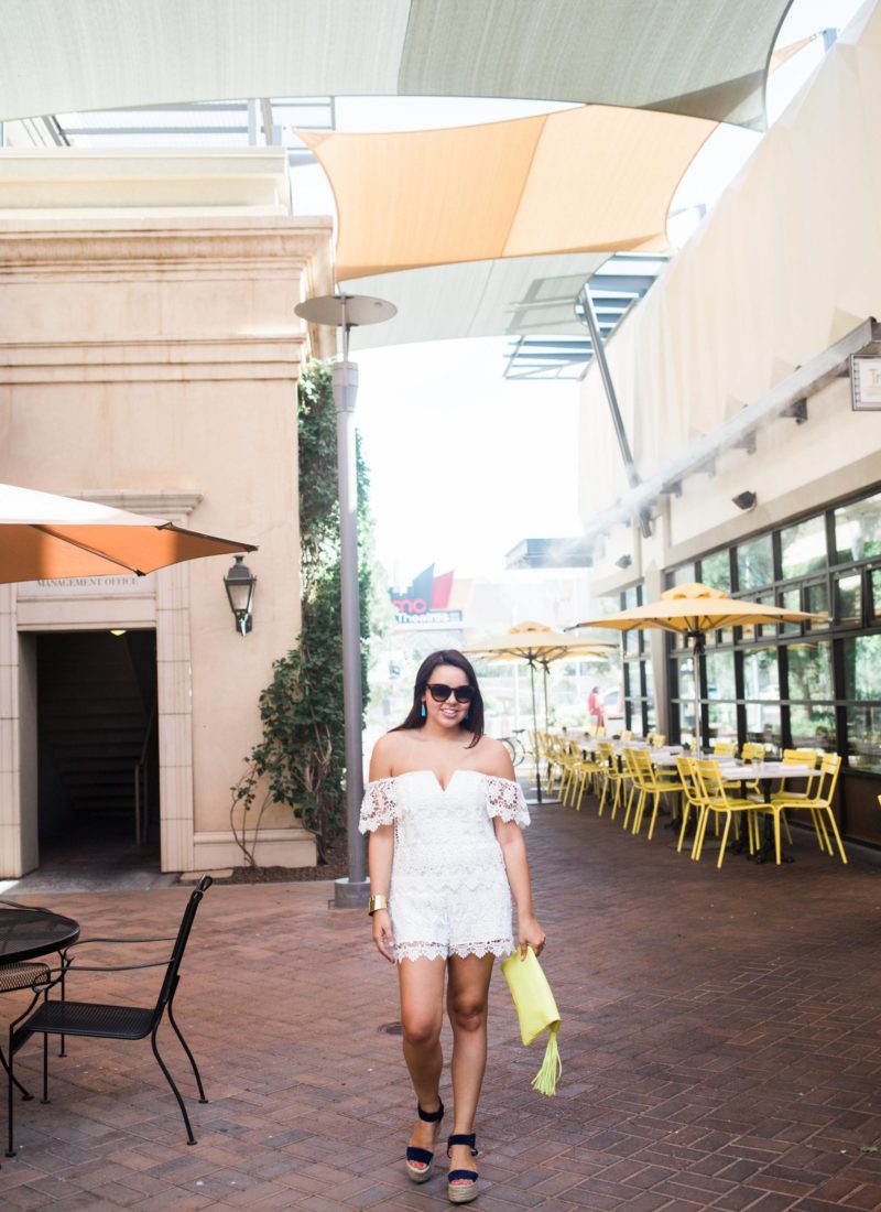 Best Day Lace Romper white