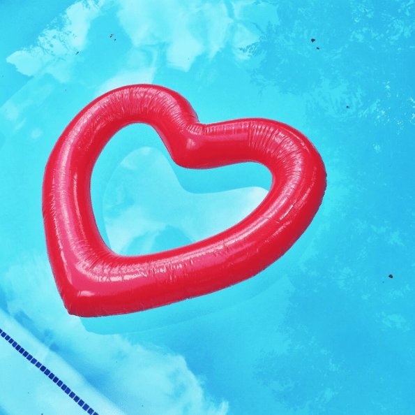 Heart shaped pool float