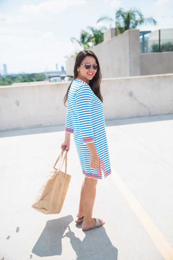 Blue terry tunic