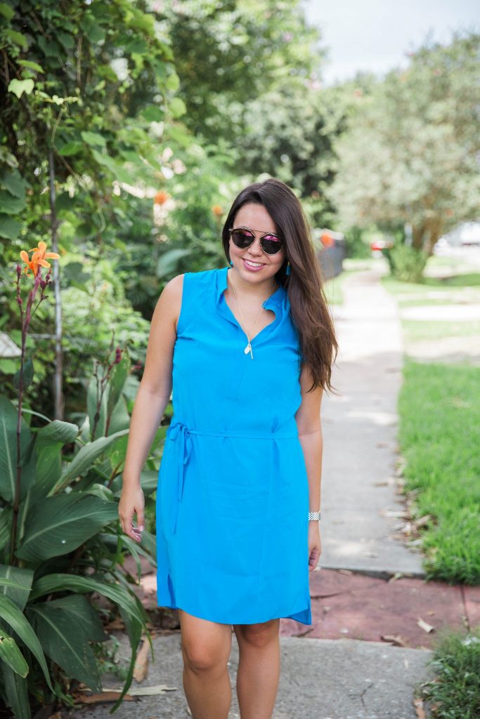 Turquoise shirtdress 