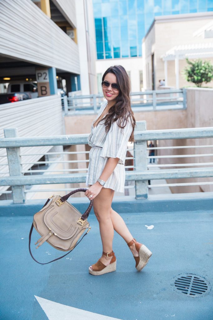 Summer striped romper