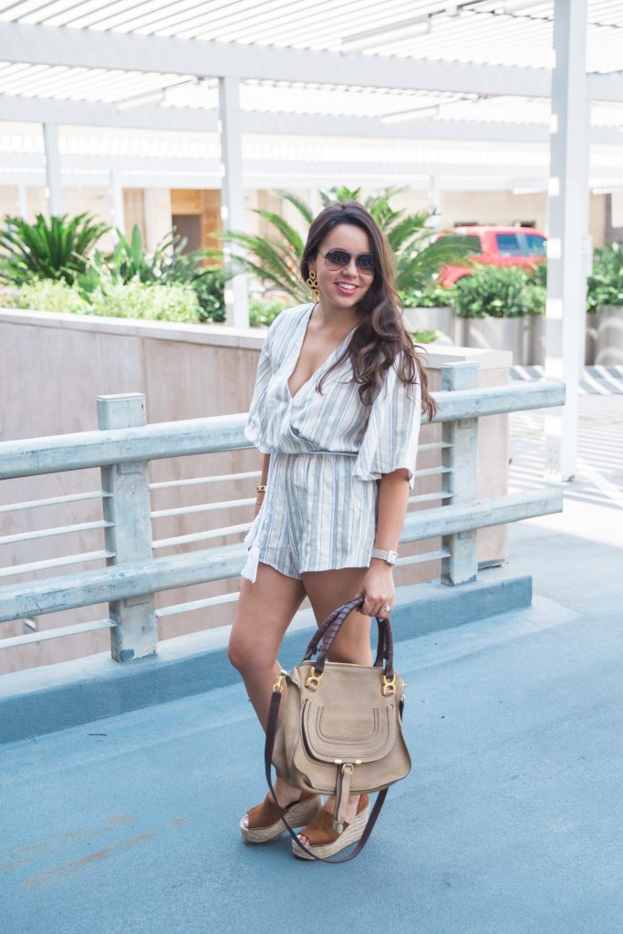 Rope tie romper