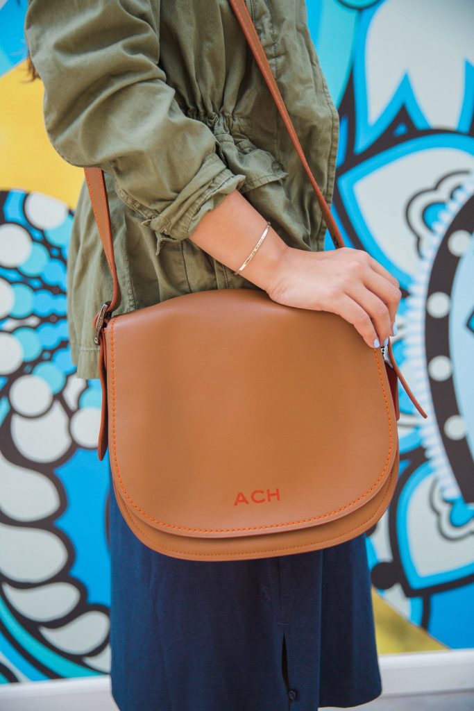 Coach Saddle Bag with personalization