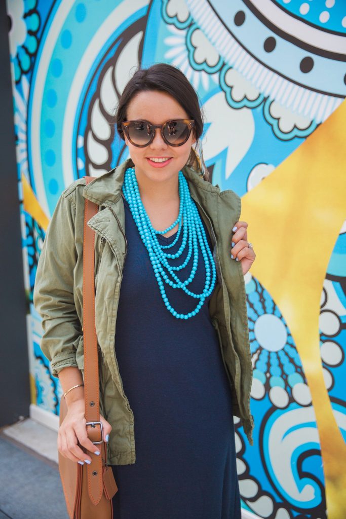 Bauble bar teal beaded necklace