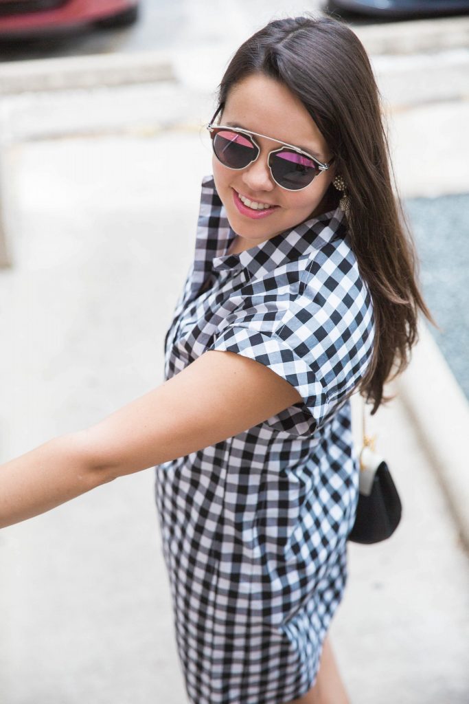 Gingham shirtdress