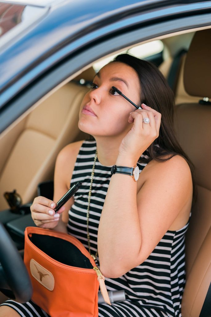 Applying mascara on-the-go