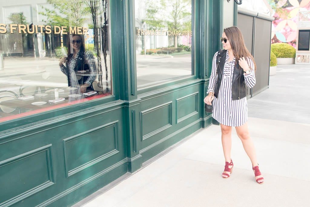 Wayf striped shirtdress