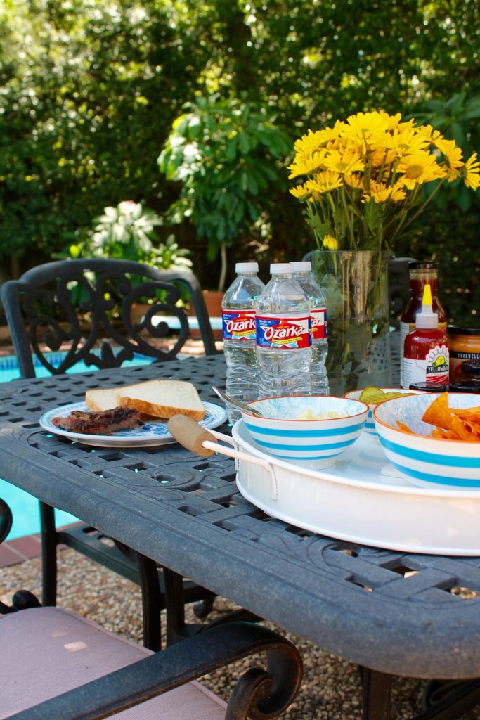 Poolside summer meal