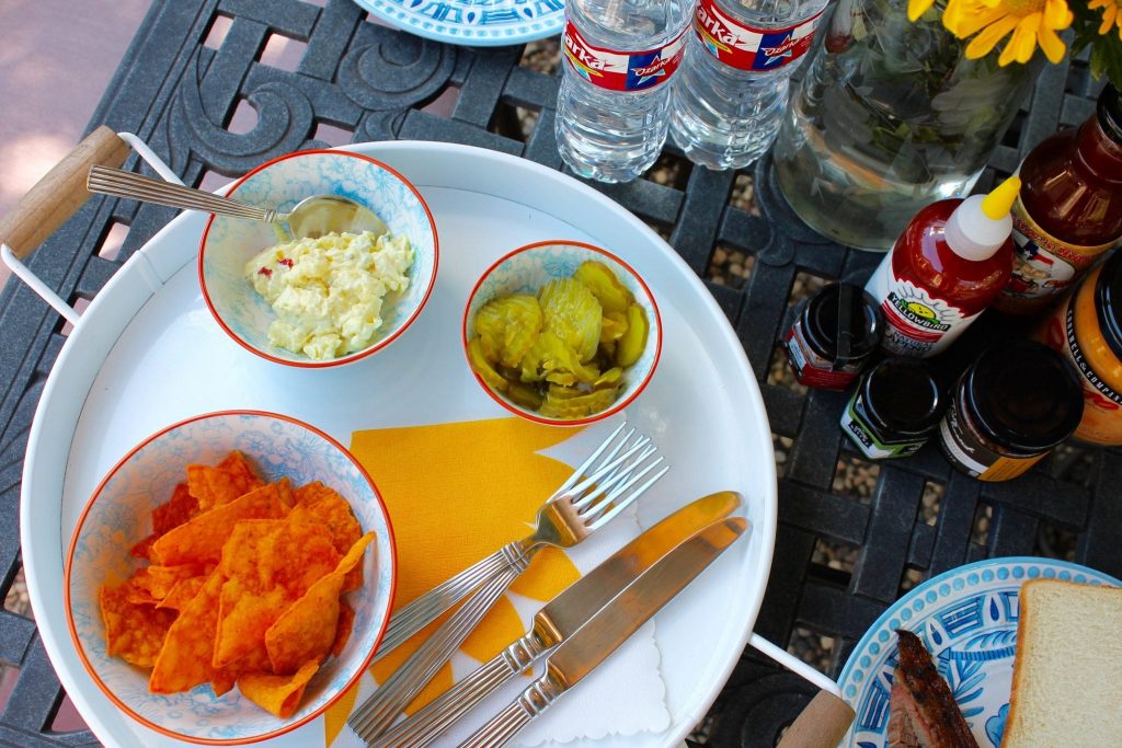 BBQ meal condiments and sides