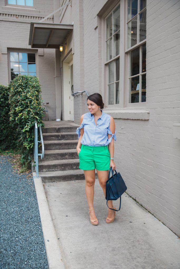 Preppy green shorts 