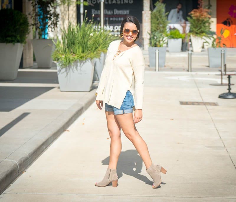 TOMS peep toe booties