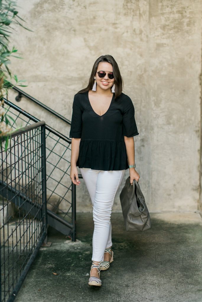 Black and white summer outfit 