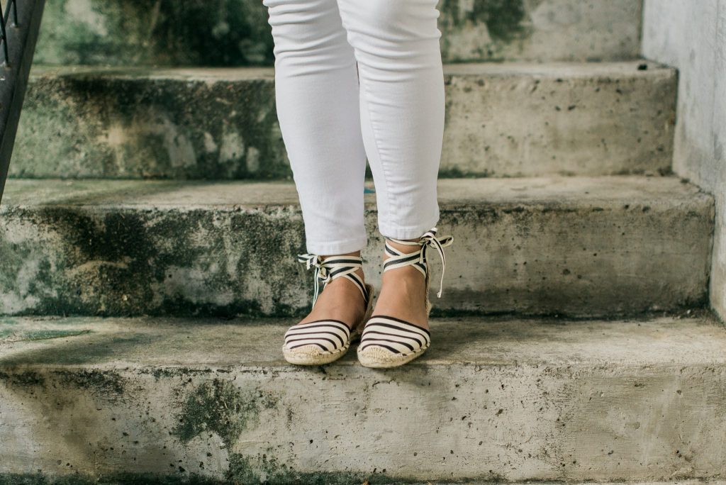 Soludos lace up striped espadrilles