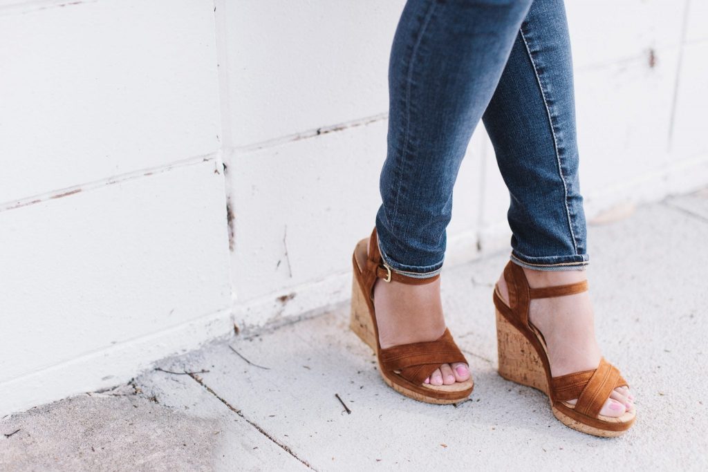 Stuart Weitzman Minky suede wedge sandals
