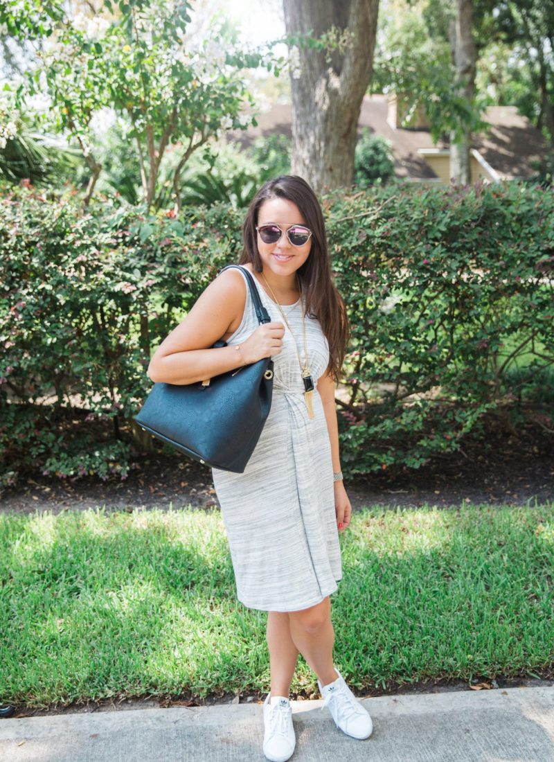 Casual dress and Sneakers