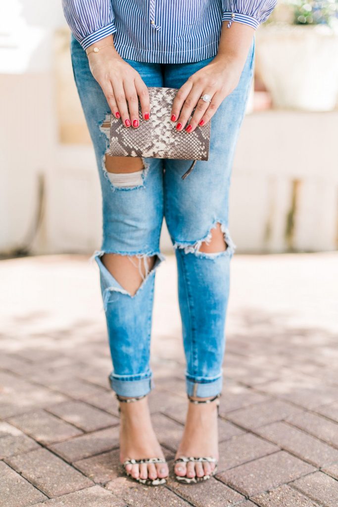 Elaine Turner snakeskin clutch 