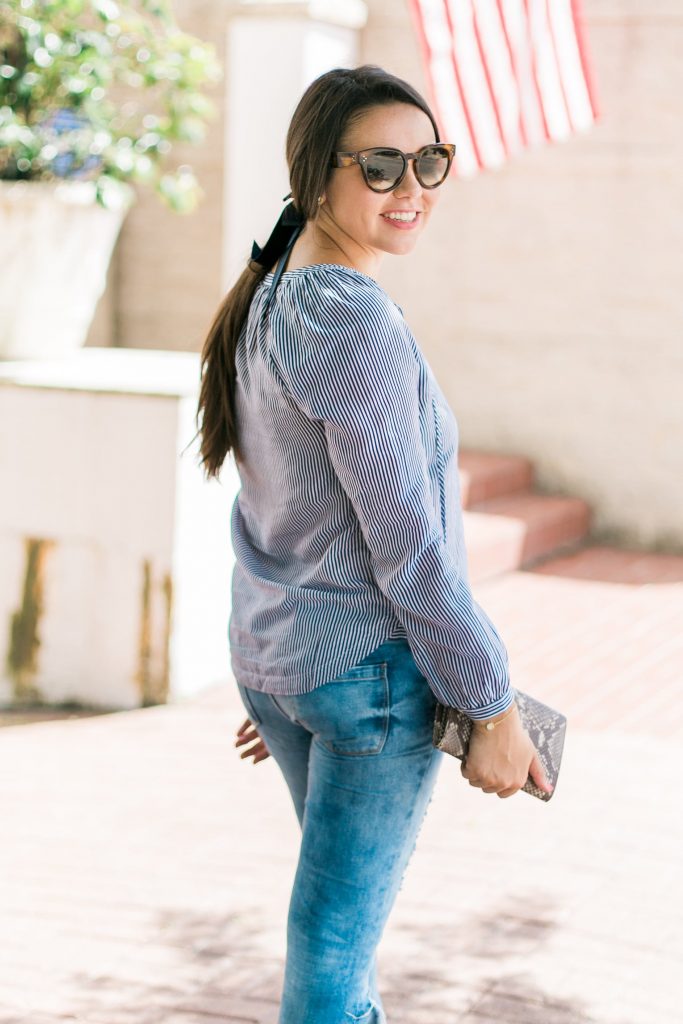 Preppy striped J.Crew top