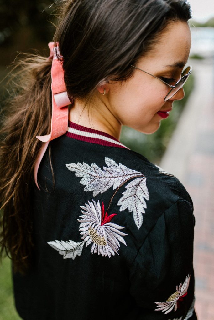 Velvet hair bow - Anthrpologie 