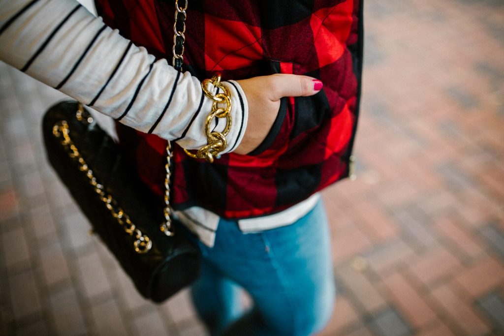 Julie Vos Bali bracelet and vintage Chanel bag