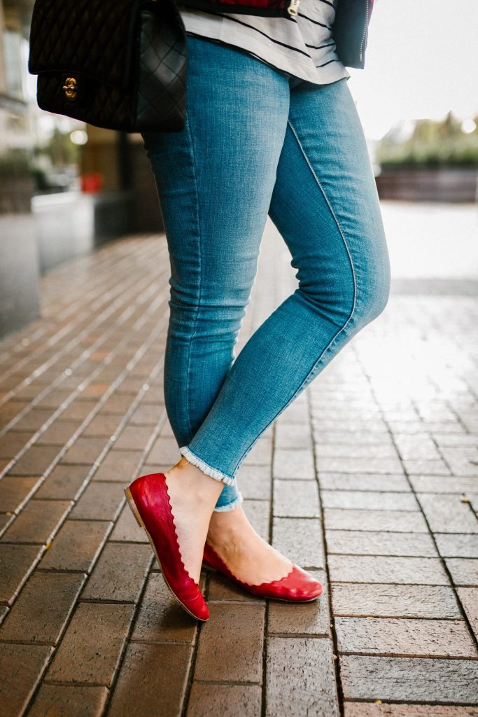 Chloe Lauren scalloped ballet flats