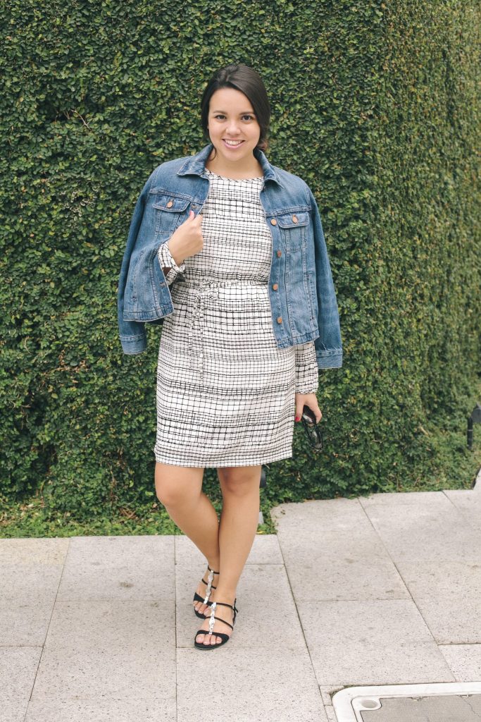 casual printed dress with Miu Miu sandals