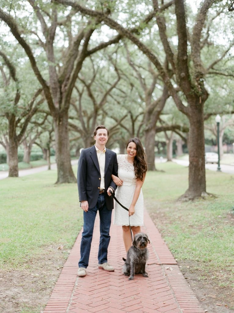 Fiance plus puppy, makes three - happily engaged and can't wait to be married! 