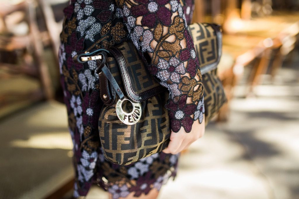 A classic Fendi bag, the Fendi Zucca chef printed bag 