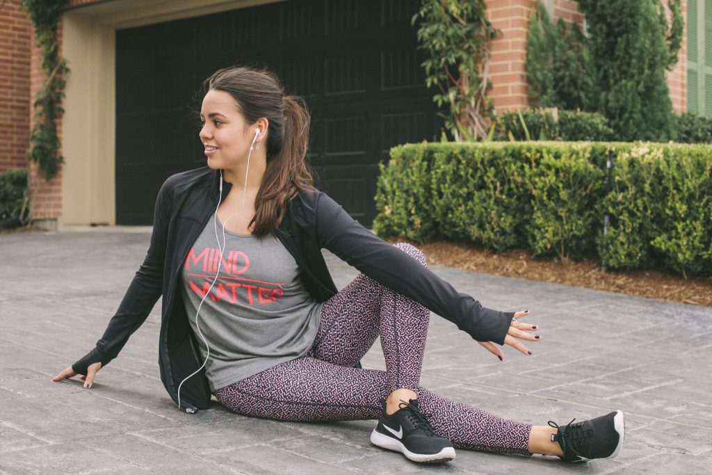 Colorful printed workout leggings