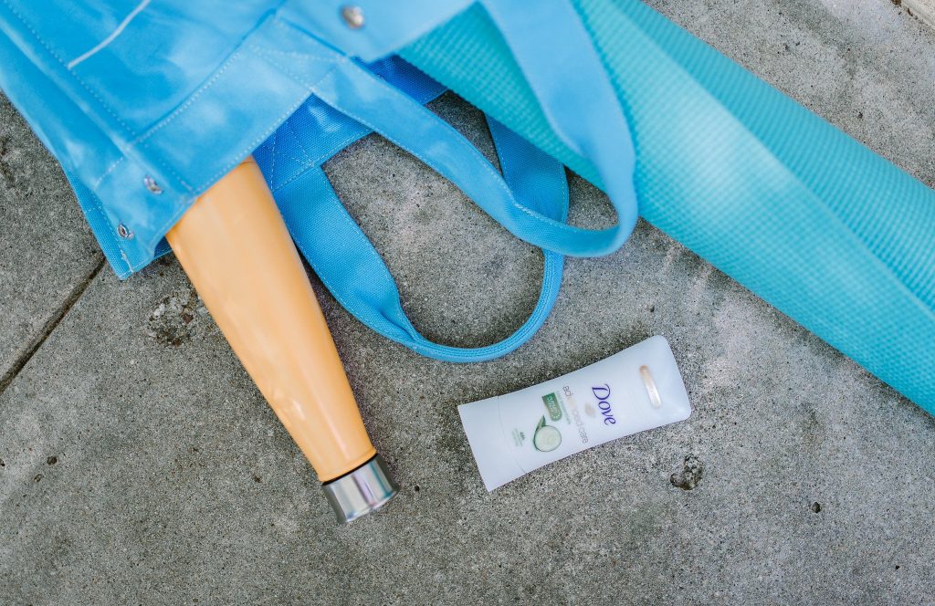 Yoga routine with Dove deodorant
