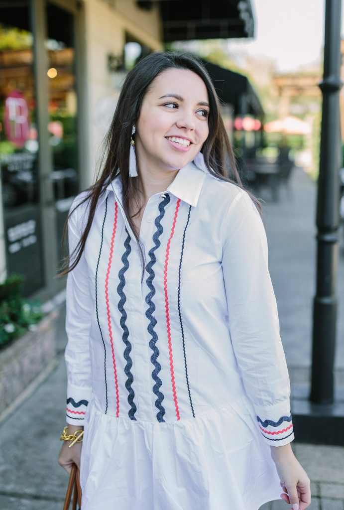 crisp white shirtdress