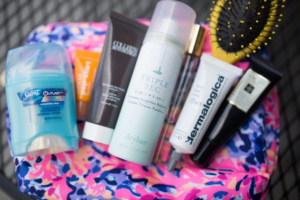 travel sized cosmetic products - how to pack beauty products for vacation