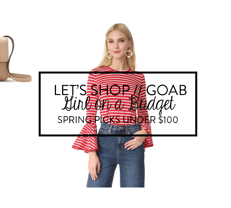 Girl on a Budget under $100 spring shopping