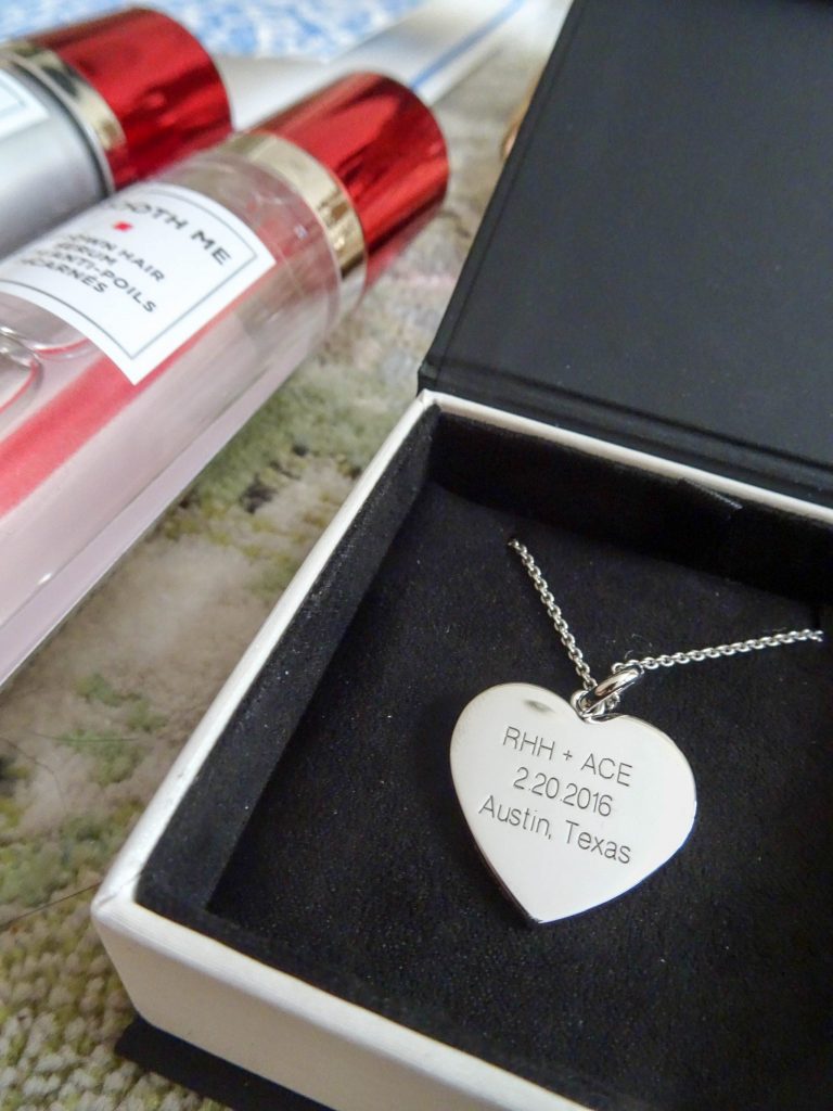 A.Jaffe sterling silver heart pendant | personalized jewelry for the bride