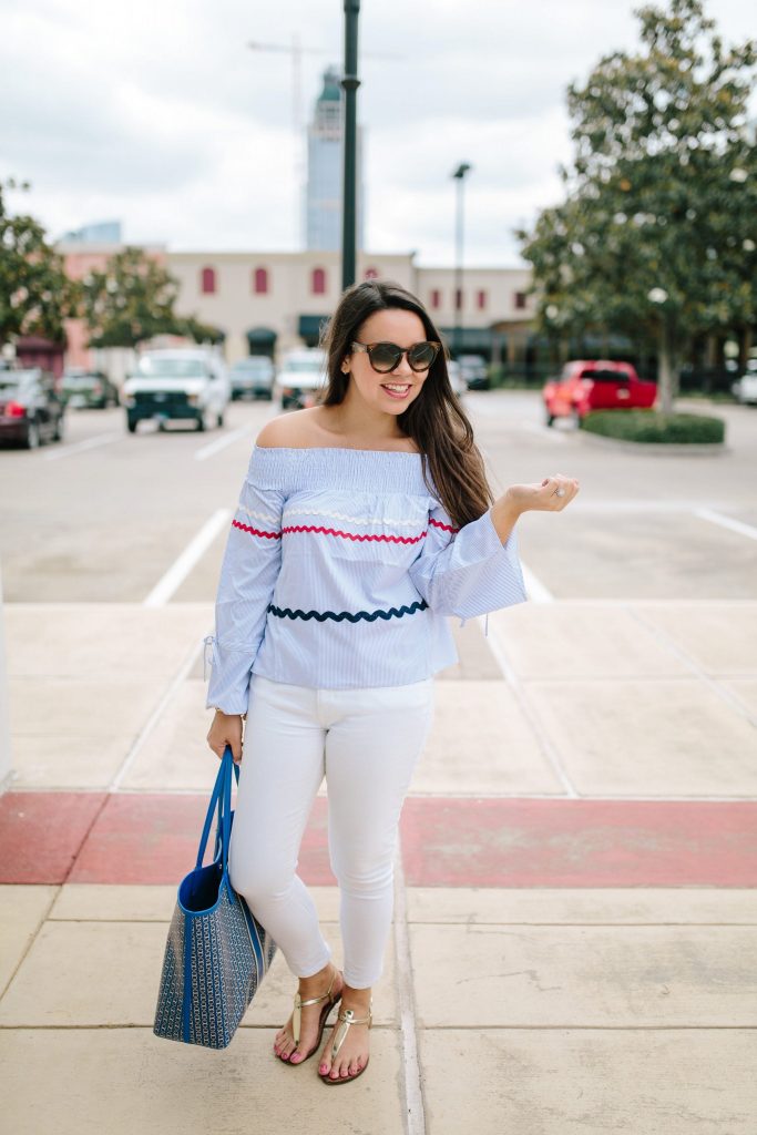 white jeans for summer | styling white denim | preppy style