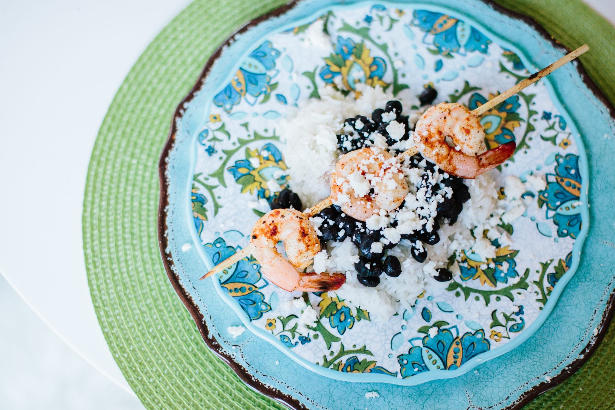 Easy dinner Grilled Shrimp with Queso Fresco
