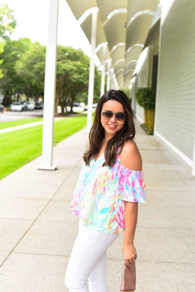 Cold shoulder top | Summer off the shoulder styles | Printed could shoulder top
