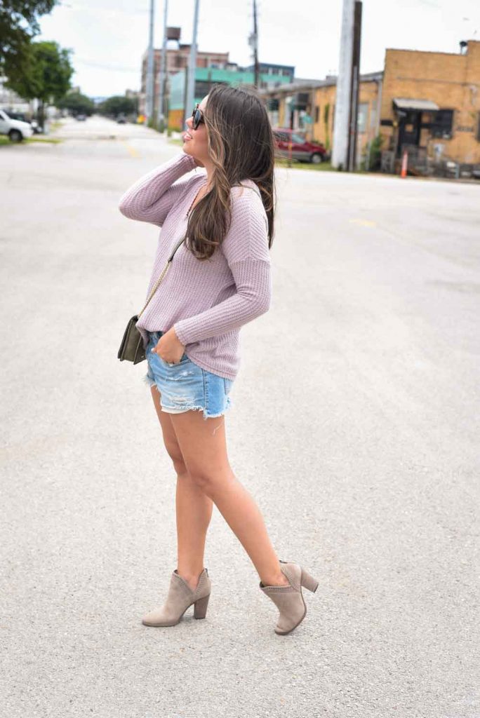 How to wear booties with cut-off denim shorts | Styling booties for summer