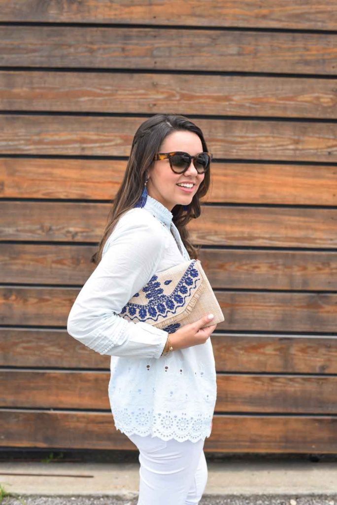 Summer embroidered clutch | Stella & Dot accessories 