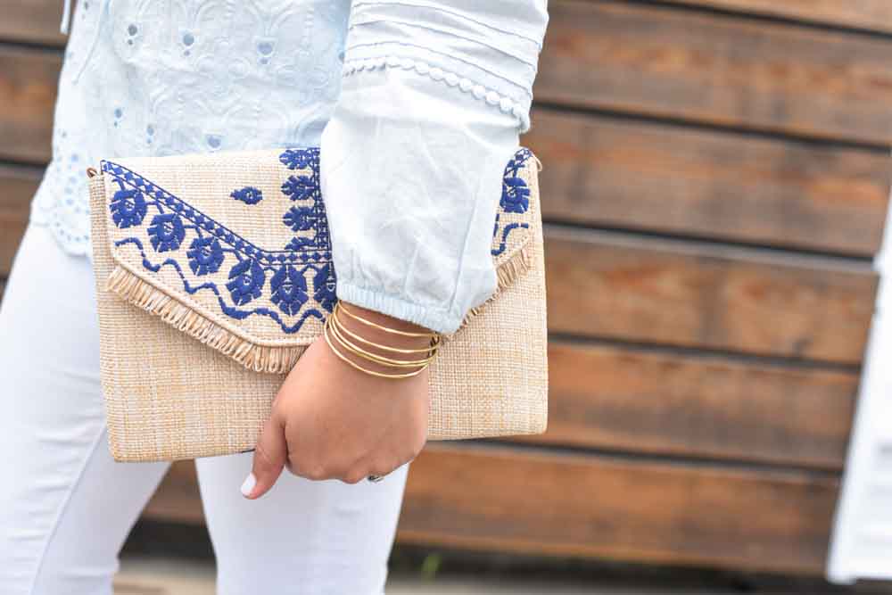 Stella & Dot summer clutch | Embroidered clutch