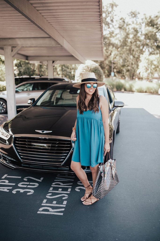 Genesis G90 sedan, driving in wine country