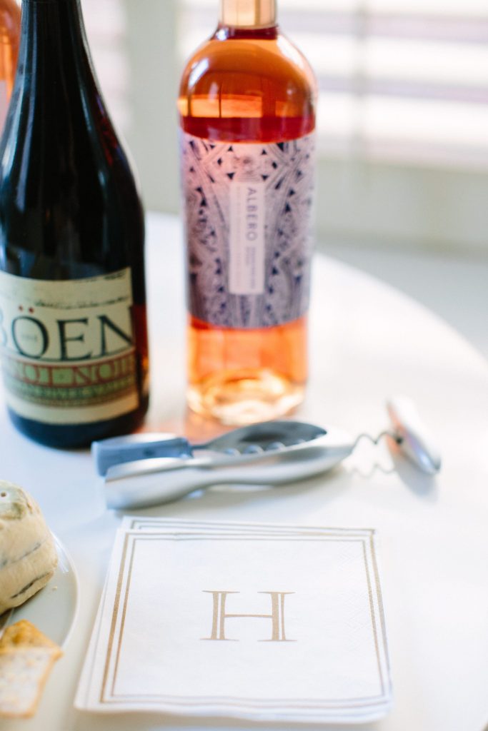 monogrammed napkins | hostess gifts | best summer wines