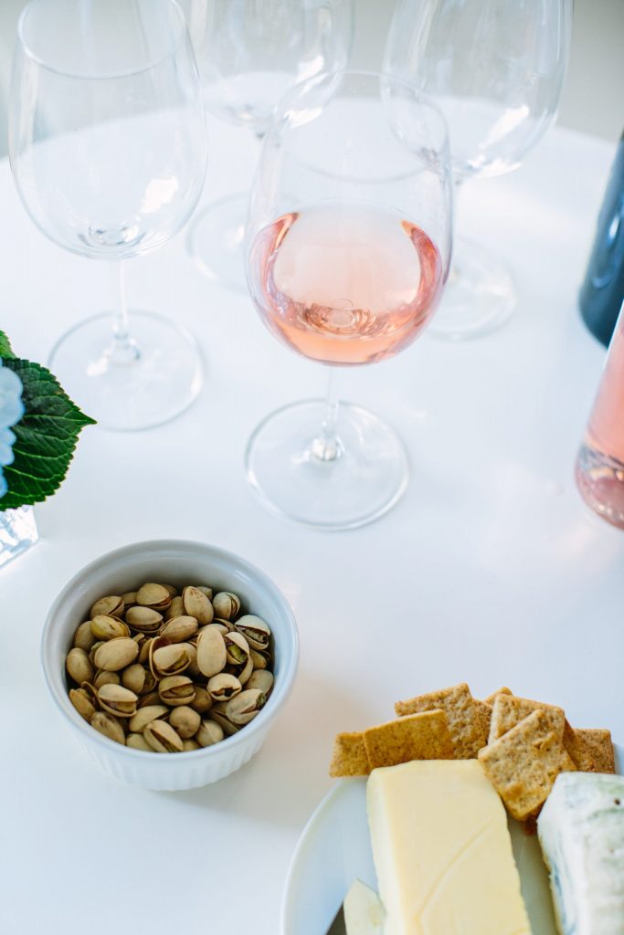 Summer wine and cheese spread