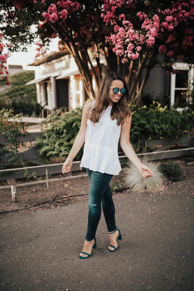 Le specs reflective sunglasses, summertime outfit ideas